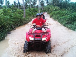 Melvin Moya with new partner Leo Messina of TAURO Tours and Green Cape ATV Adventures in Samana Dominican Republic.
