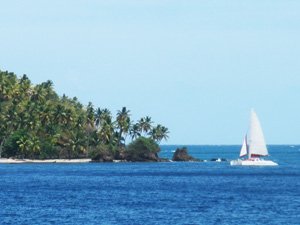 What to Do in Samana DR : Catamaran sailing Tours in Bay Samana Dominican Republic.